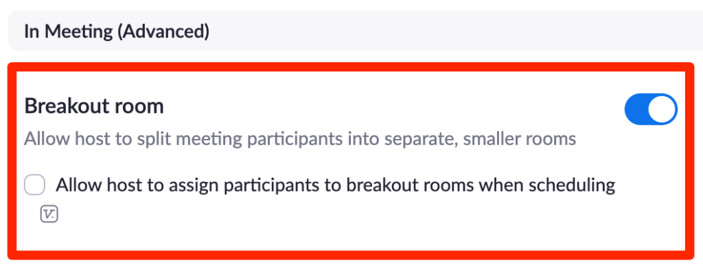 Zoom Breakout Room Toggle